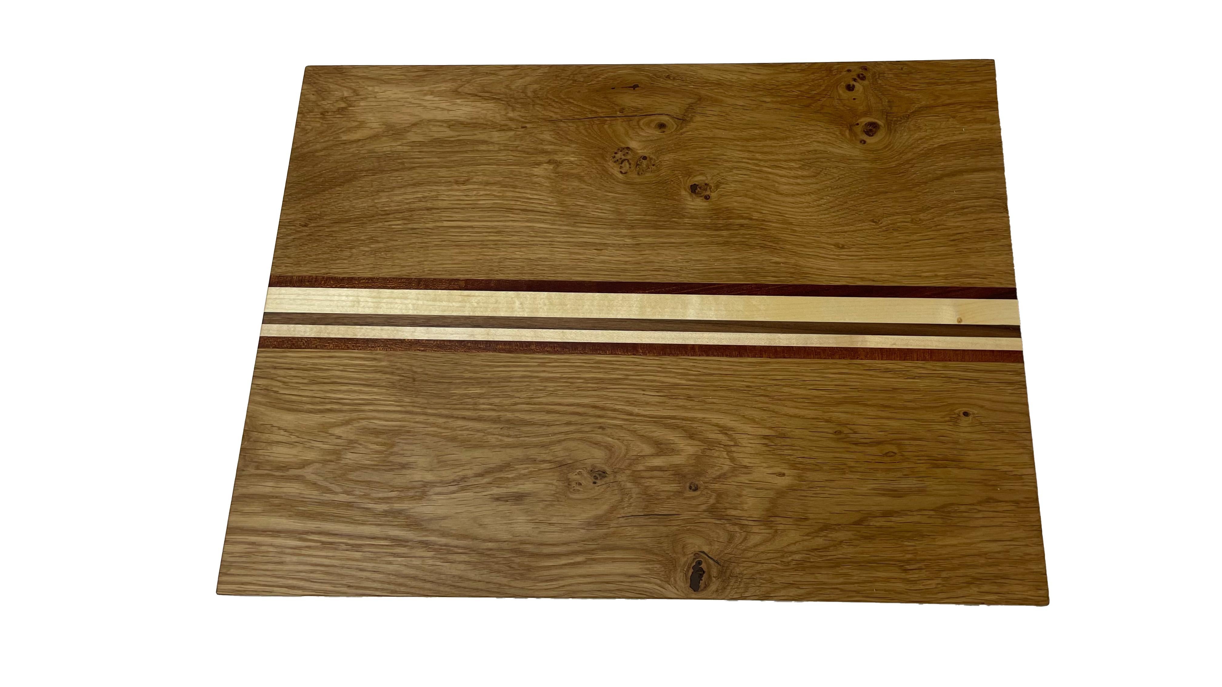 Modern Oak cutting board with embedded wooden sticks For Sale