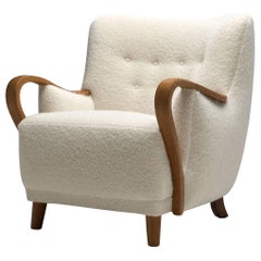 Oak Danish Cabinetmaker Easy Chair, Denmark, ca 1950s