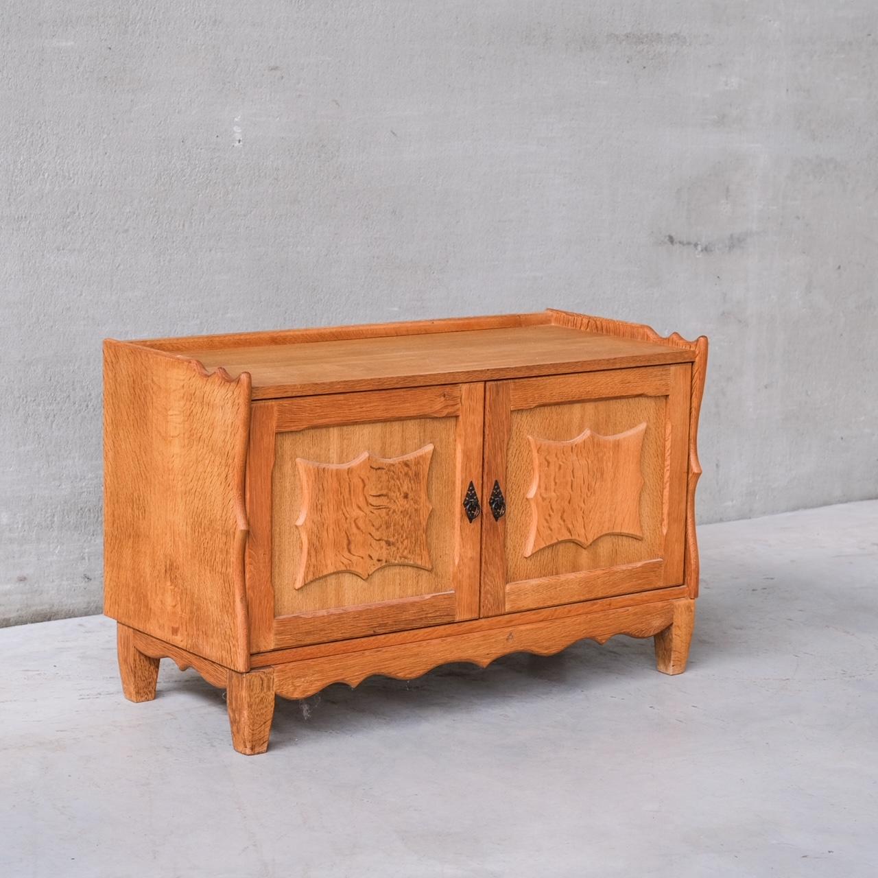 Oak Danish Mid-Century Bedside Cabinets or Sideboards attr. to Henning Kjaernulf For Sale 2