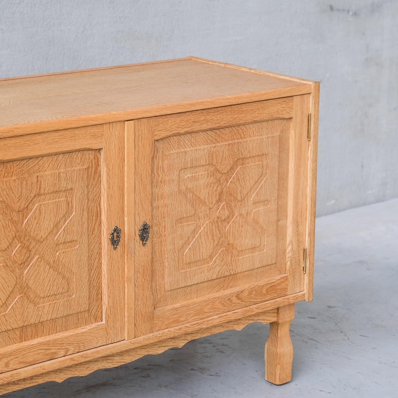 Oak Danish Mid-Century Bedside Cabinets or Sideboards attr. to Henning Kjaernulf For Sale 3