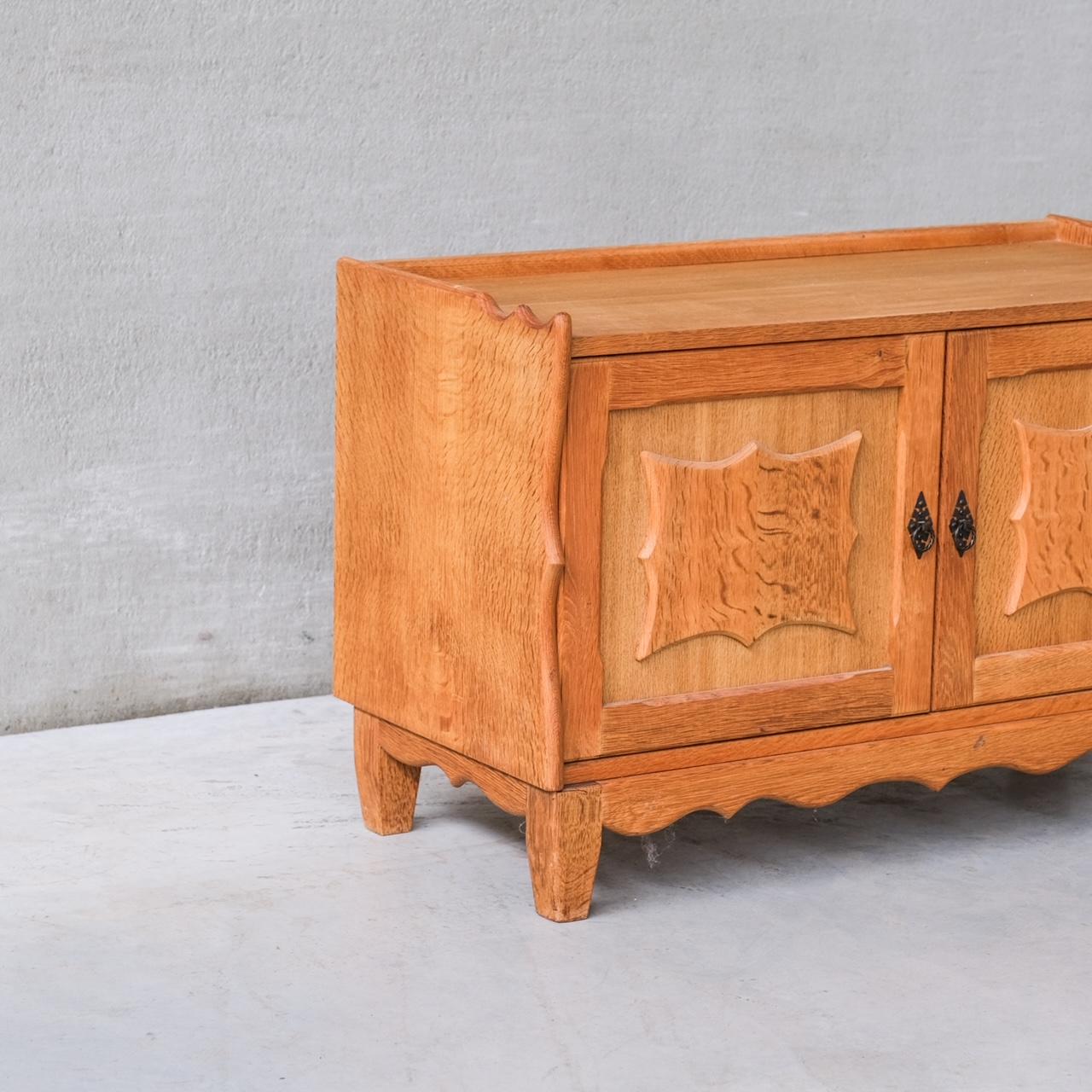 Oak Danish Mid-Century Bedside Cabinets or Sideboards attr. to Henning Kjaernulf For Sale 3