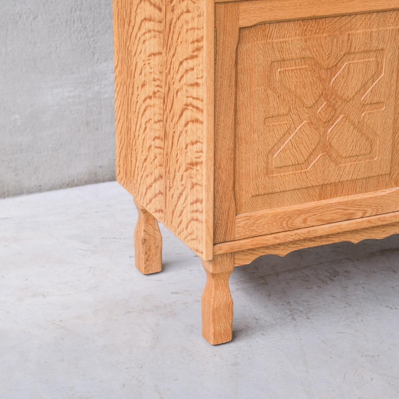 Oak Danish Mid-Century Bedside Cabinets or Sideboards attr. to Henning Kjaernulf For Sale 4