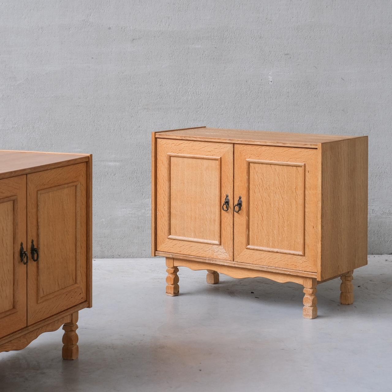 Oak Danish Mid-Century Bedside Cabinets or Sideboards attr. to Henning Kjaernulf 5