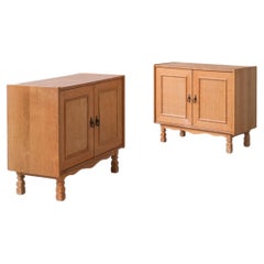 Vintage Oak Danish Mid-Century Bedside Cabinets or Sideboards attr. to Henning Kjaernulf