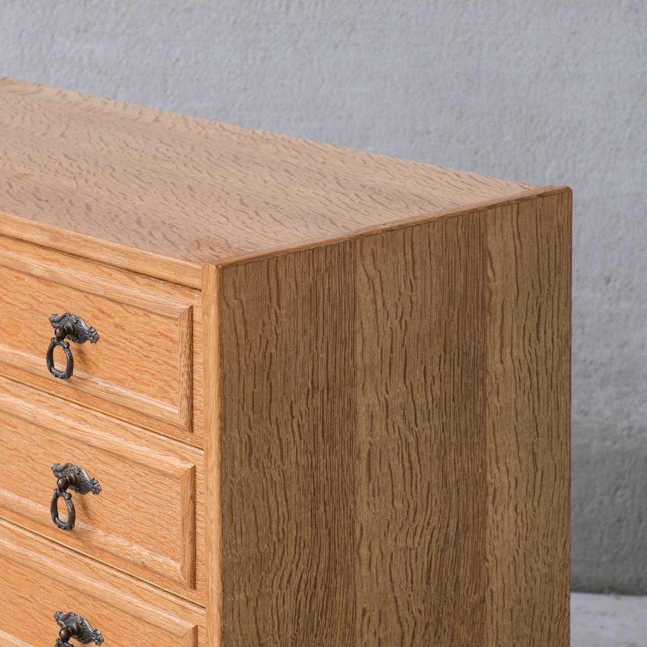 Oak Danish Mid-Century Chest of Drawers in manner of Kjaernulf For Sale 3