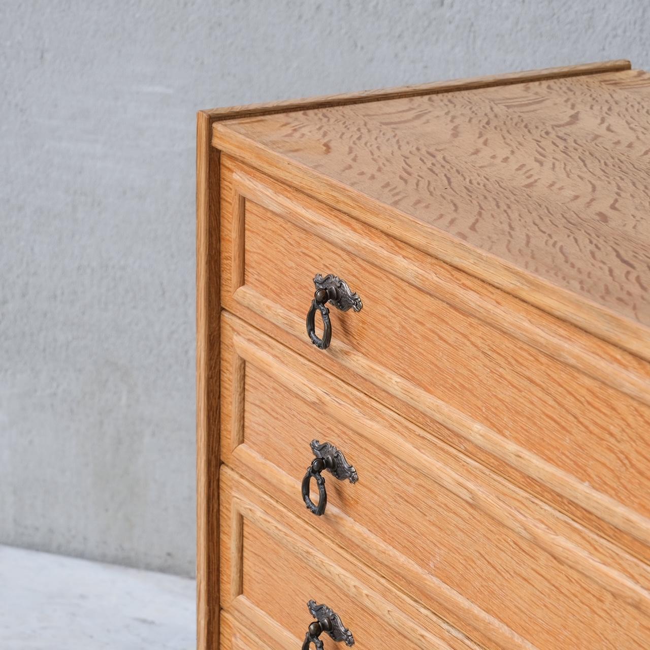 Oak Danish Mid-Century Chest of Drawers in manner of Kjaernulf For Sale 4