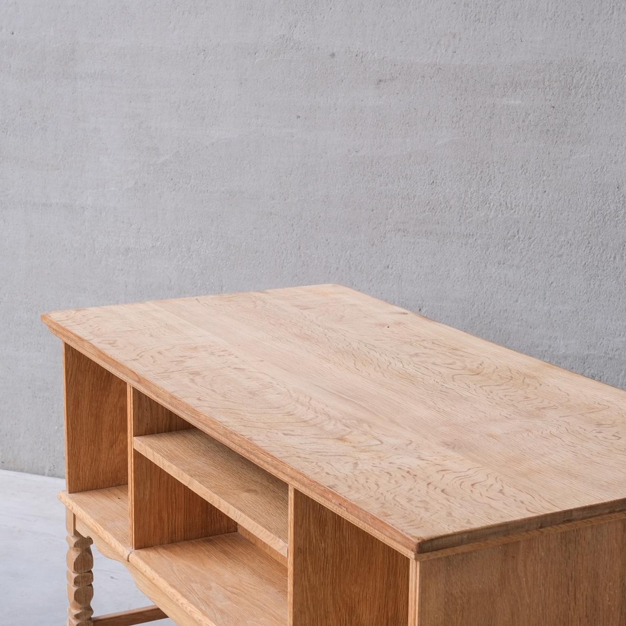 Oak Danish Mid-Century Desk attr. to Henning Kjaernulf For Sale 6