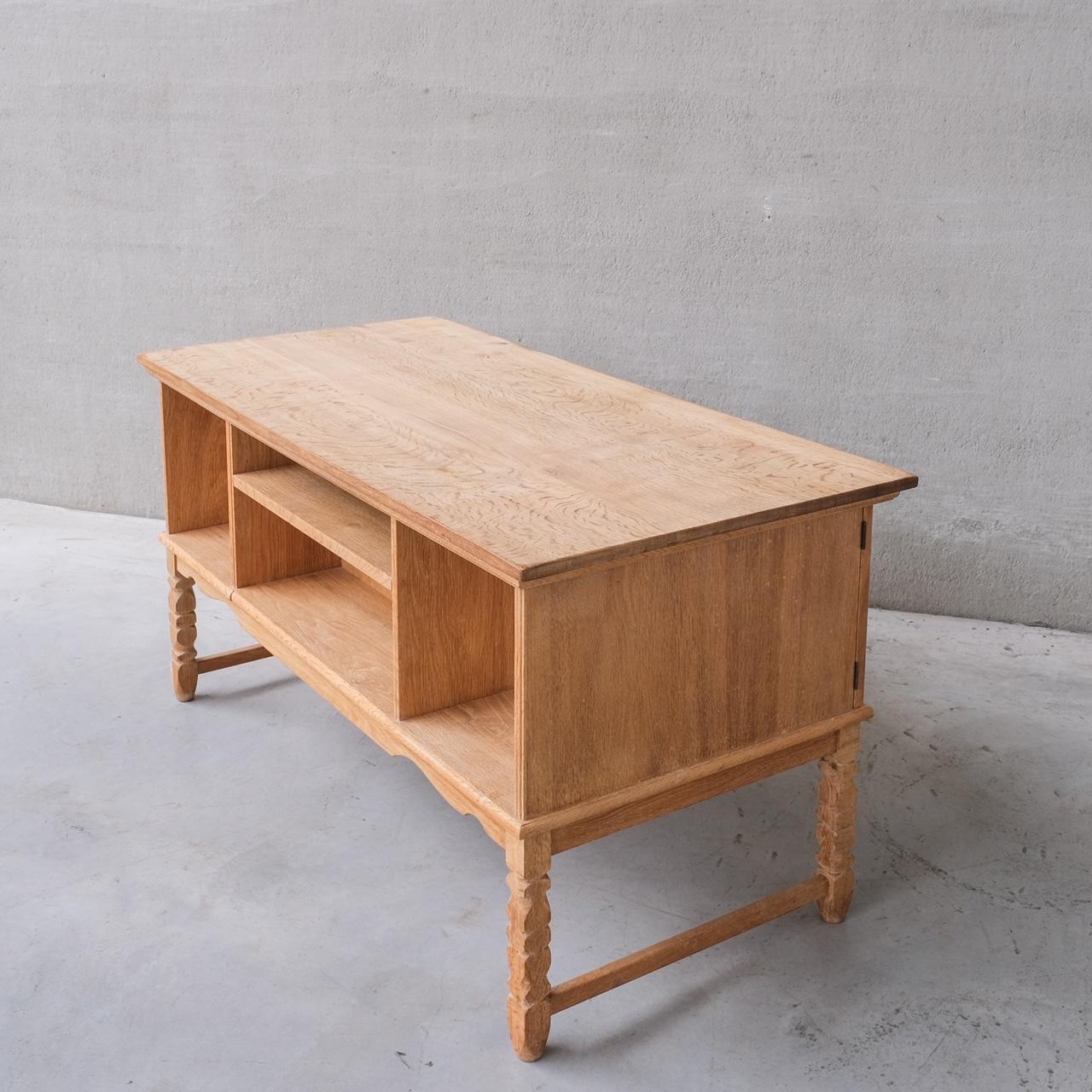 Oak Danish Mid-Century Desk attr. to Henning Kjaernulf For Sale 7