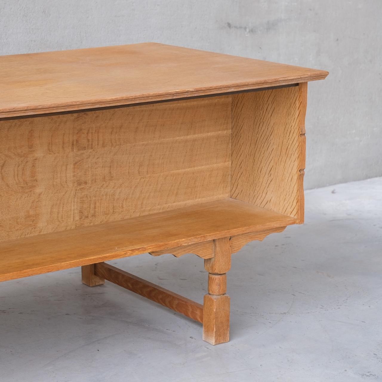 Oak Danish Midcentury Desk Attributed. to Henning Kjaernulf For Sale 10