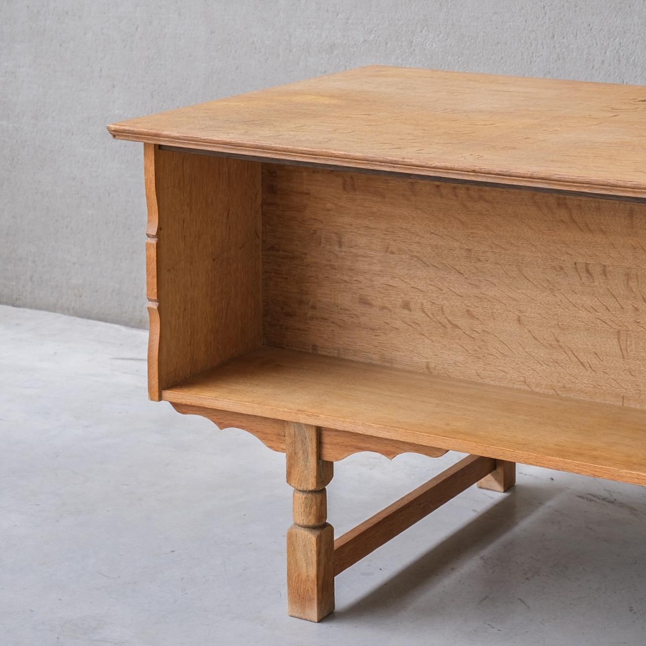 Oak Danish Midcentury Desk Attributed. to Henning Kjaernulf For Sale 13