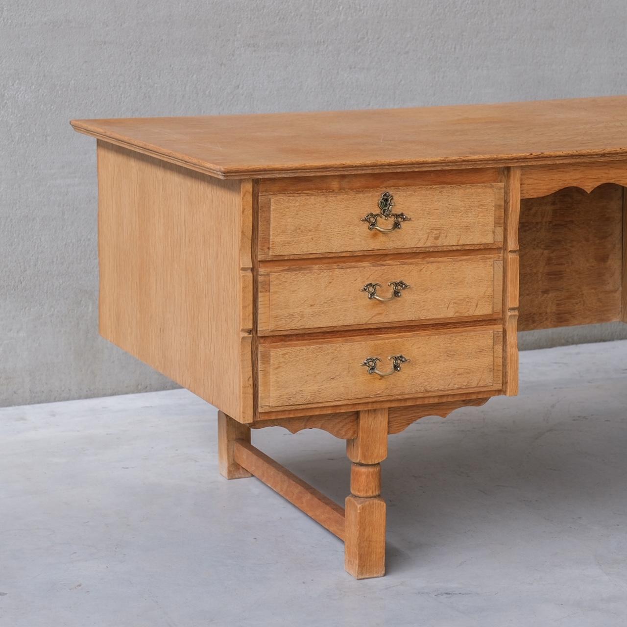 Oak Danish Midcentury Desk Attributed. to Henning Kjaernulf For Sale 2