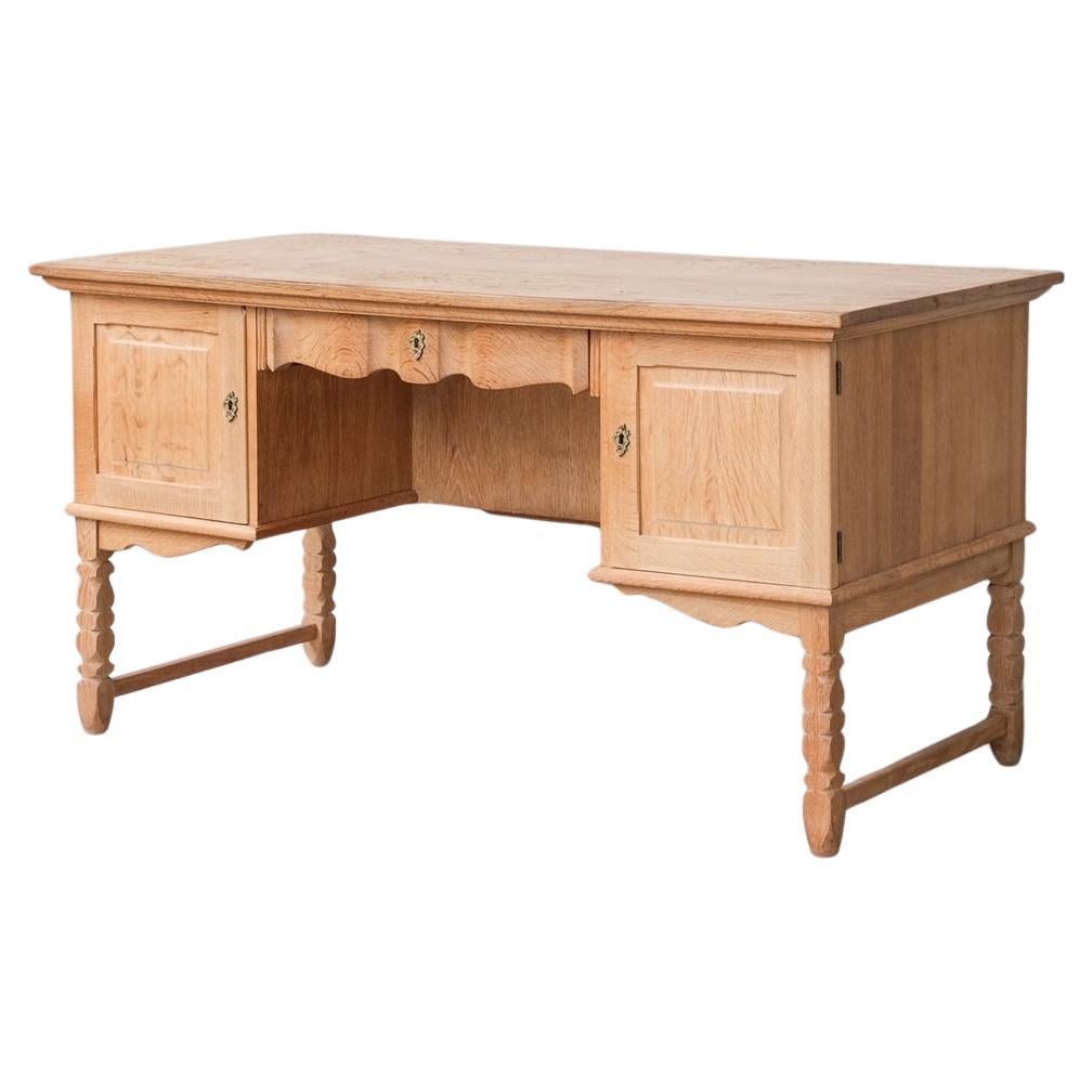 Oak Danish Mid-Century Desk attr. to Henning Kjaernulf For Sale
