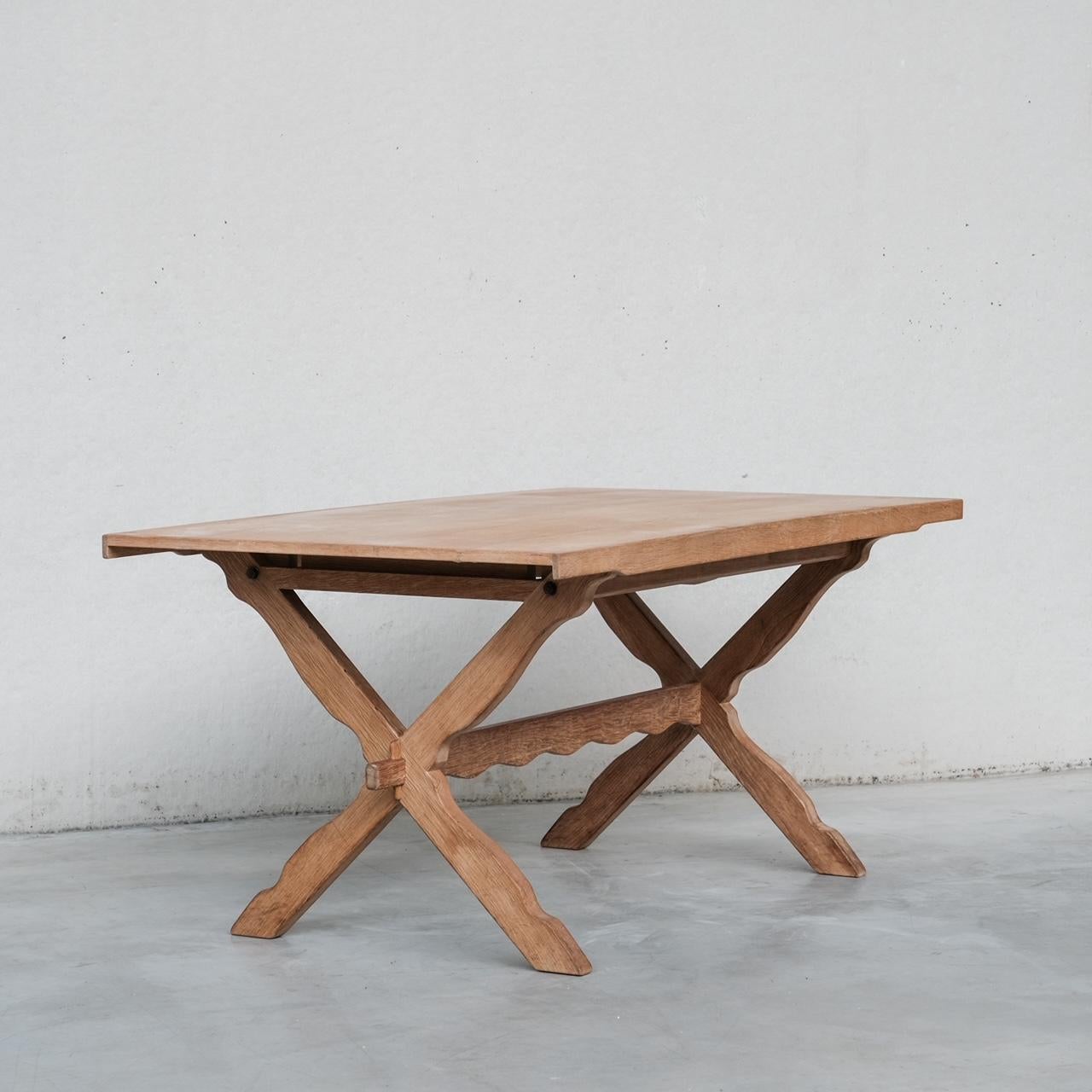 Oak Danish Mid-Century Dining Table attr. to Henning Kjaernulf 6