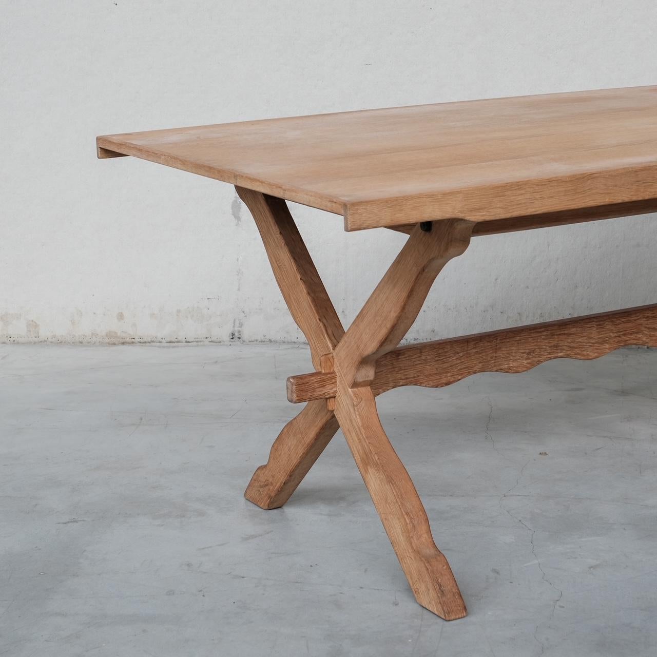 Mid-Century Modern Oak Danish Mid-Century Dining Table attr. to Henning Kjaernulf