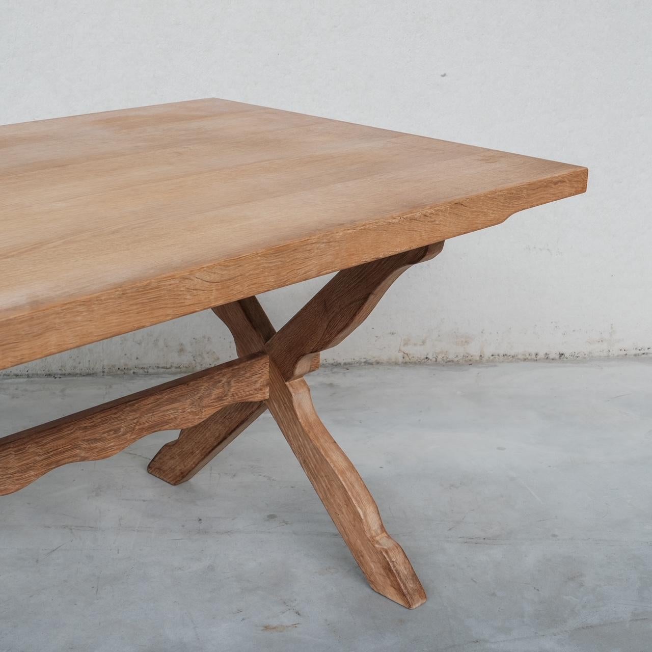 Oak Danish Mid-Century Dining Table attr. to Henning Kjaernulf In Good Condition In London, GB