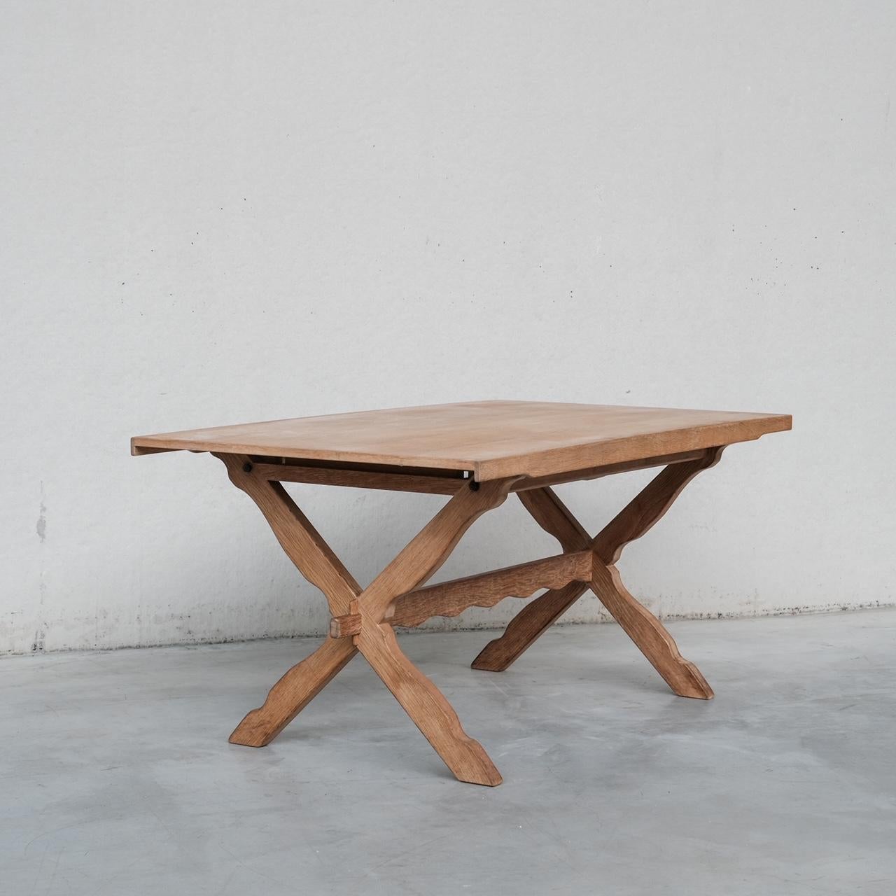 Oak Danish Mid-Century Dining Table attr. to Henning Kjaernulf 2
