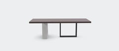 Oak Dark Metal Calacata Vagli Supreme Dining Table by Milla & Milli