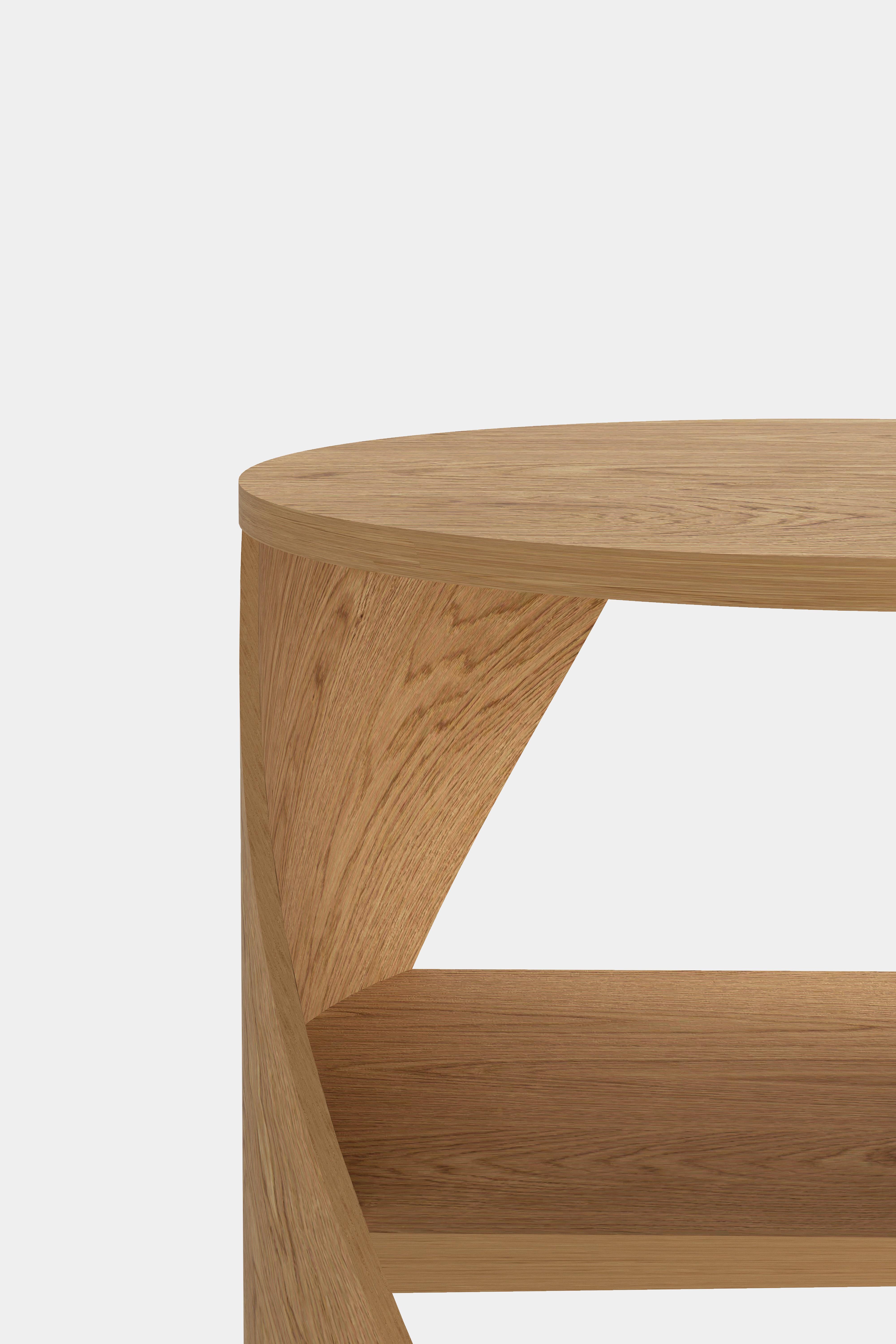 MYDNA Side Table, Contemporary Nightstand in Oak Wood Finish by Joel Escalona In New Condition For Sale In Estado de Mexico CP, Estado de Mexico