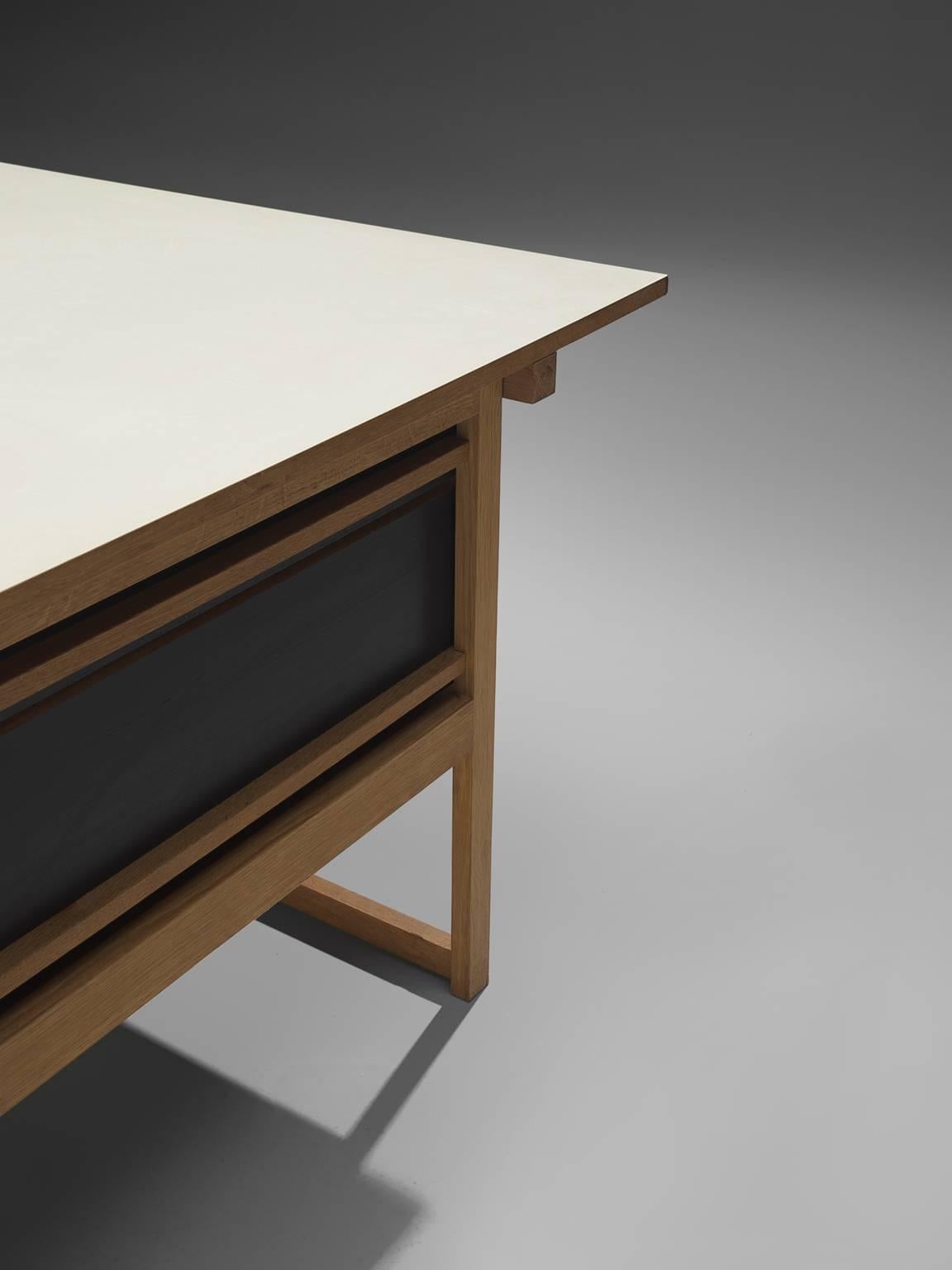 Mid-20th Century Oak Desk by Benedikt Rohner for Oswald, Switzerland, 1965