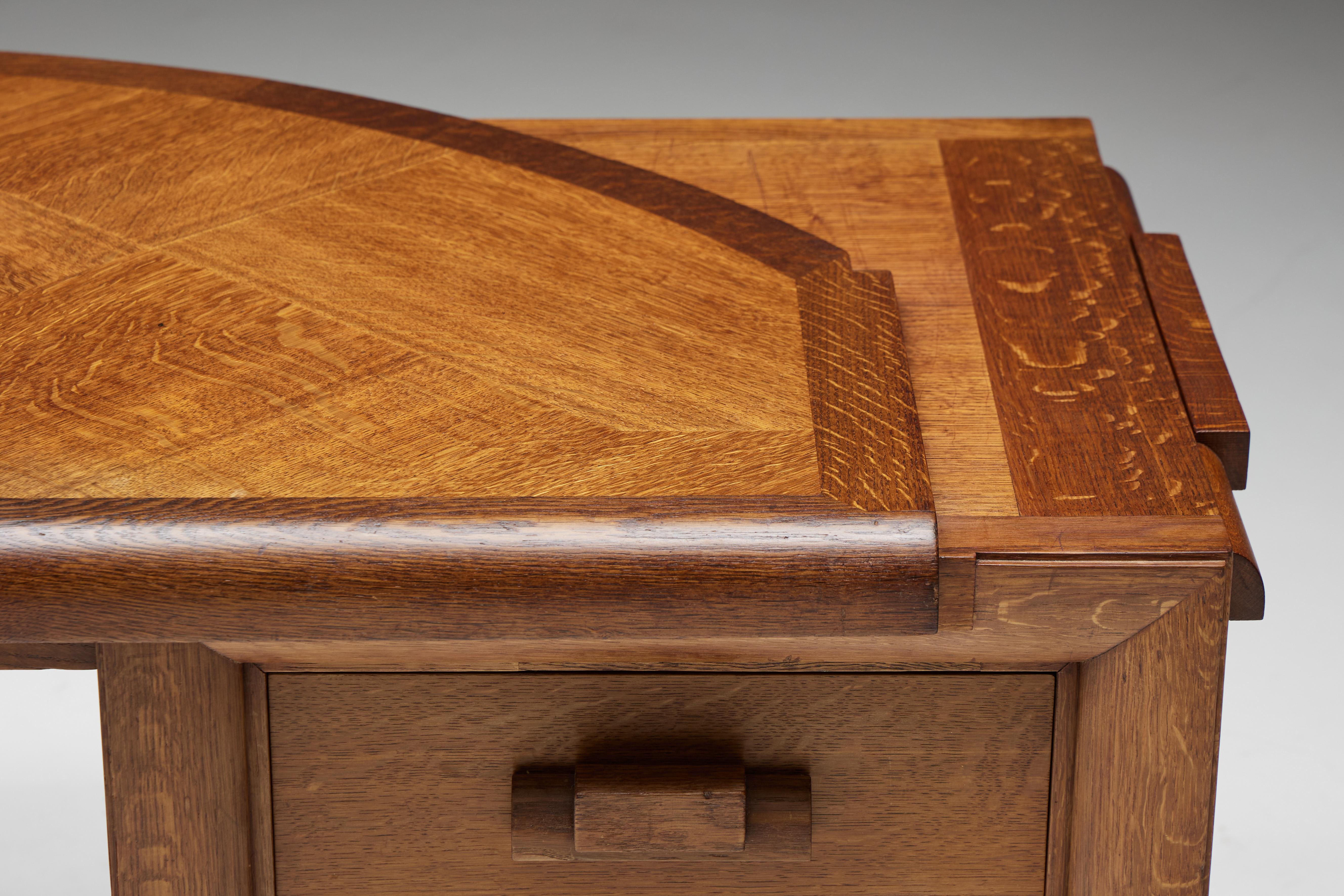Mid-20th Century Art Deco Desk by Charles Dudouyt, France, 1940s For Sale