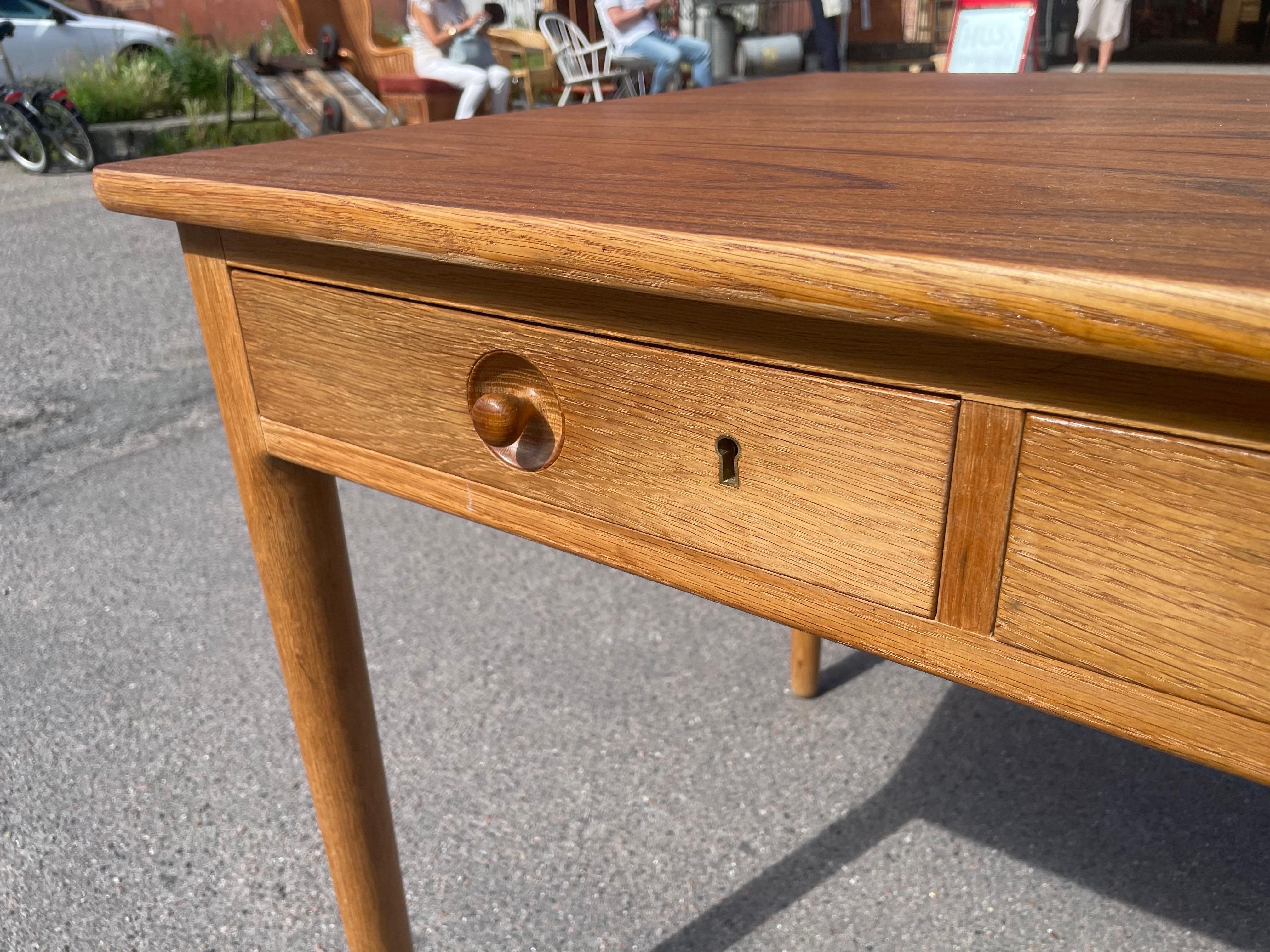 Scrivania Oak di Hans Wegner per Andreas Tuck, Danimarca, anni '50 in vendita 4