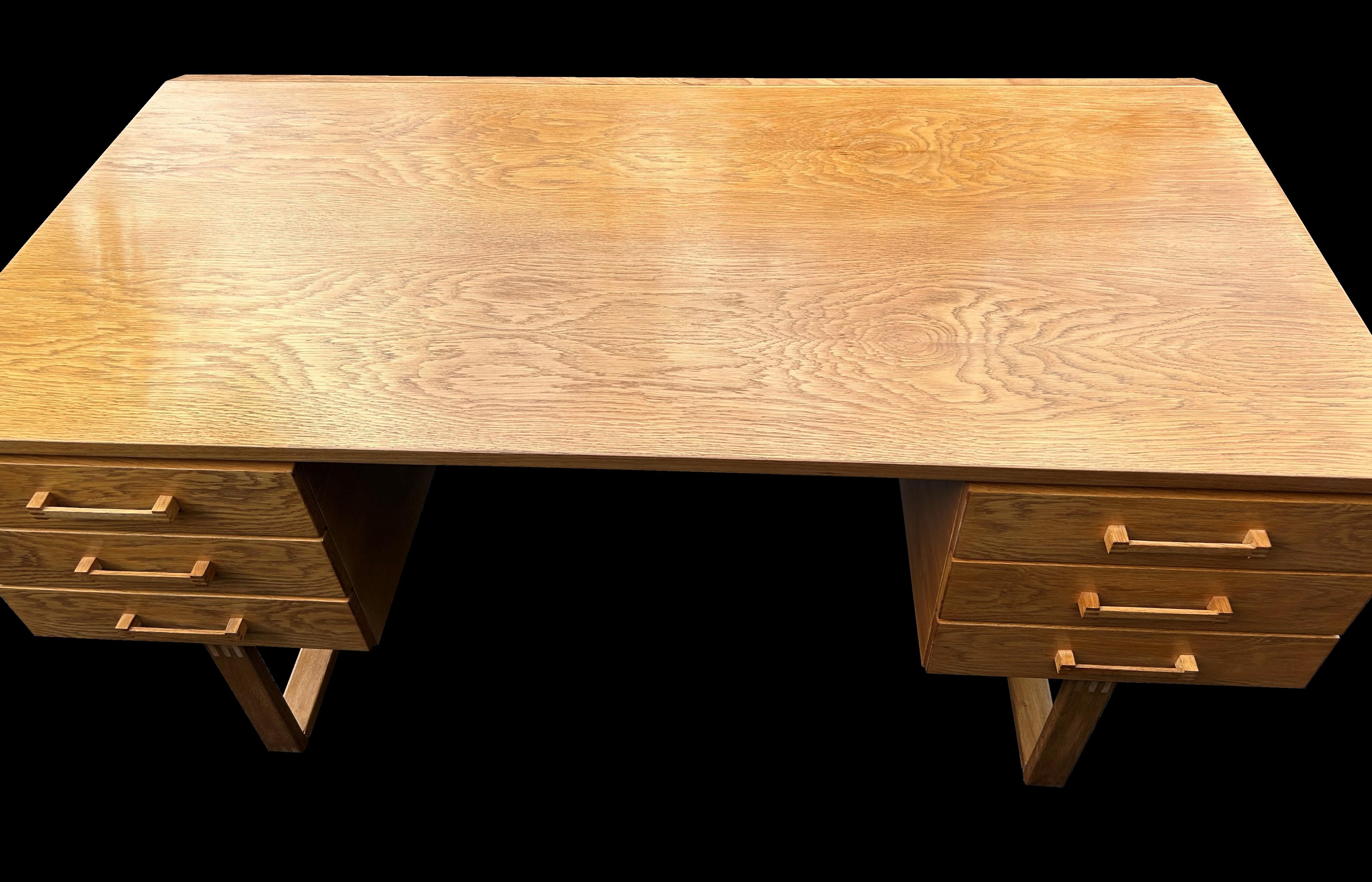 20th Century Oak Desk by Henning Jensen & Torben Valeur