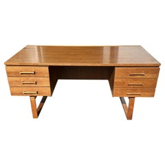 Vintage Oak Desk by Henning Jensen & Torbin Valeur