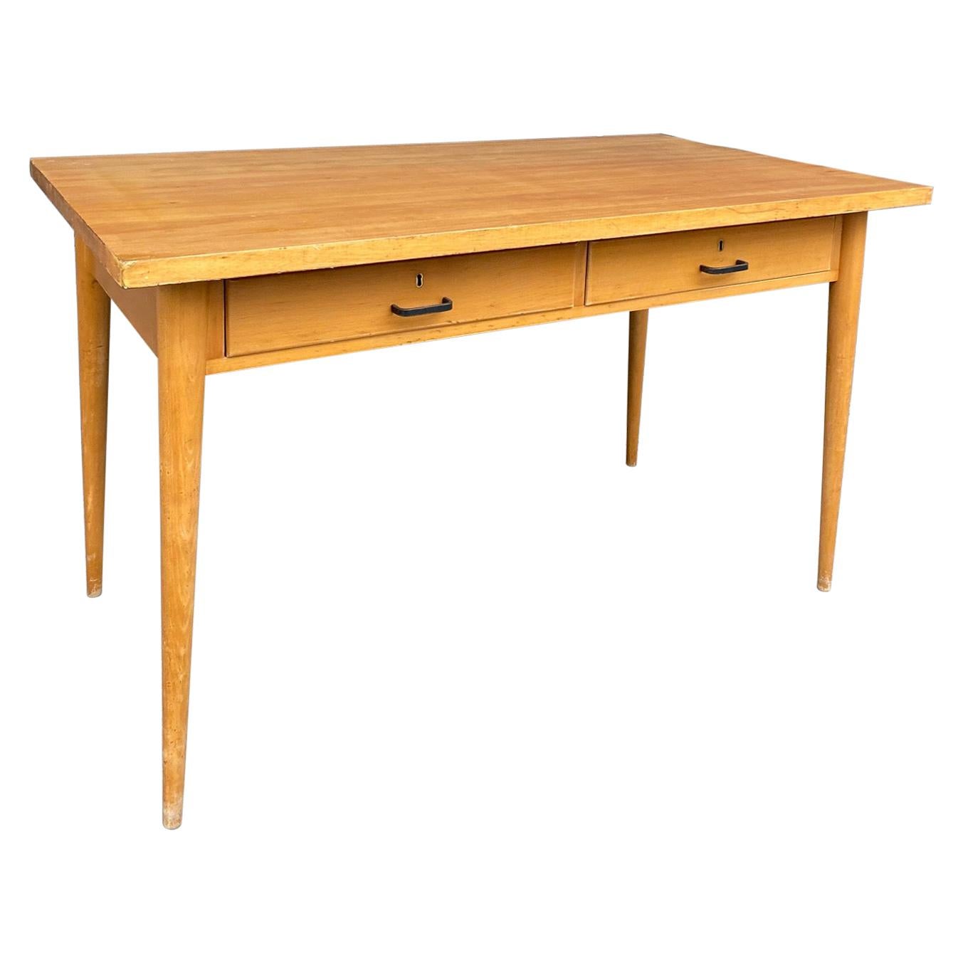 Oak Desk by José Espinho, Portugal, 1960s For Sale