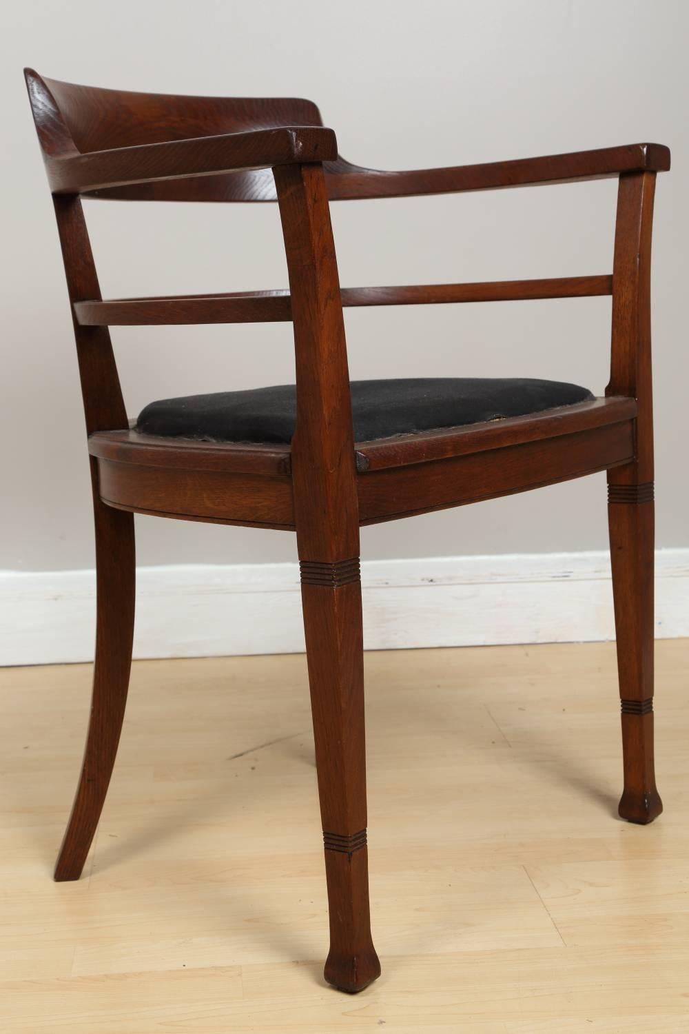 19th Century Oak Desk Chair, circa 1910 For Sale