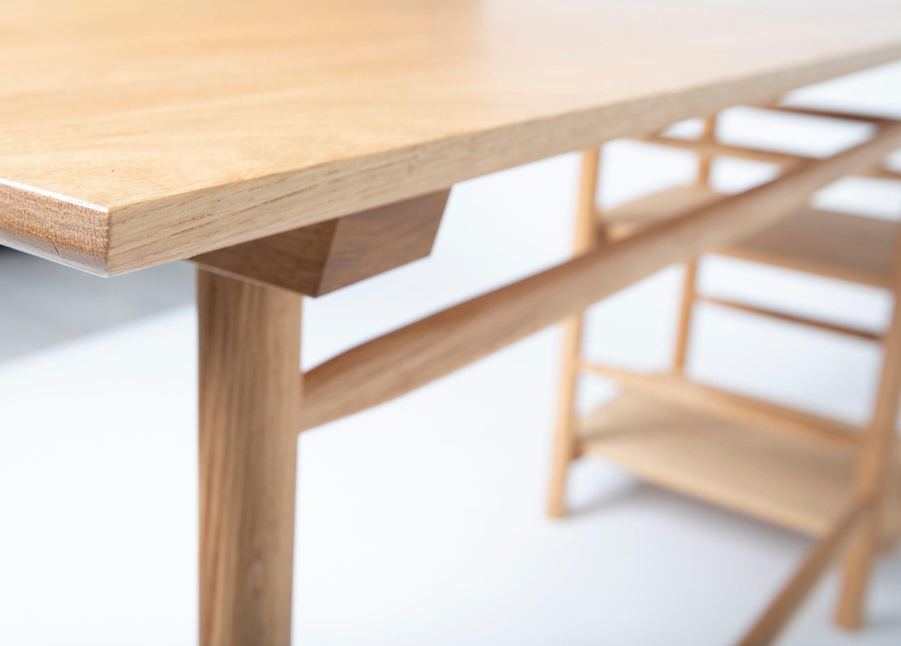Hand-Crafted Oak-desk For Sale