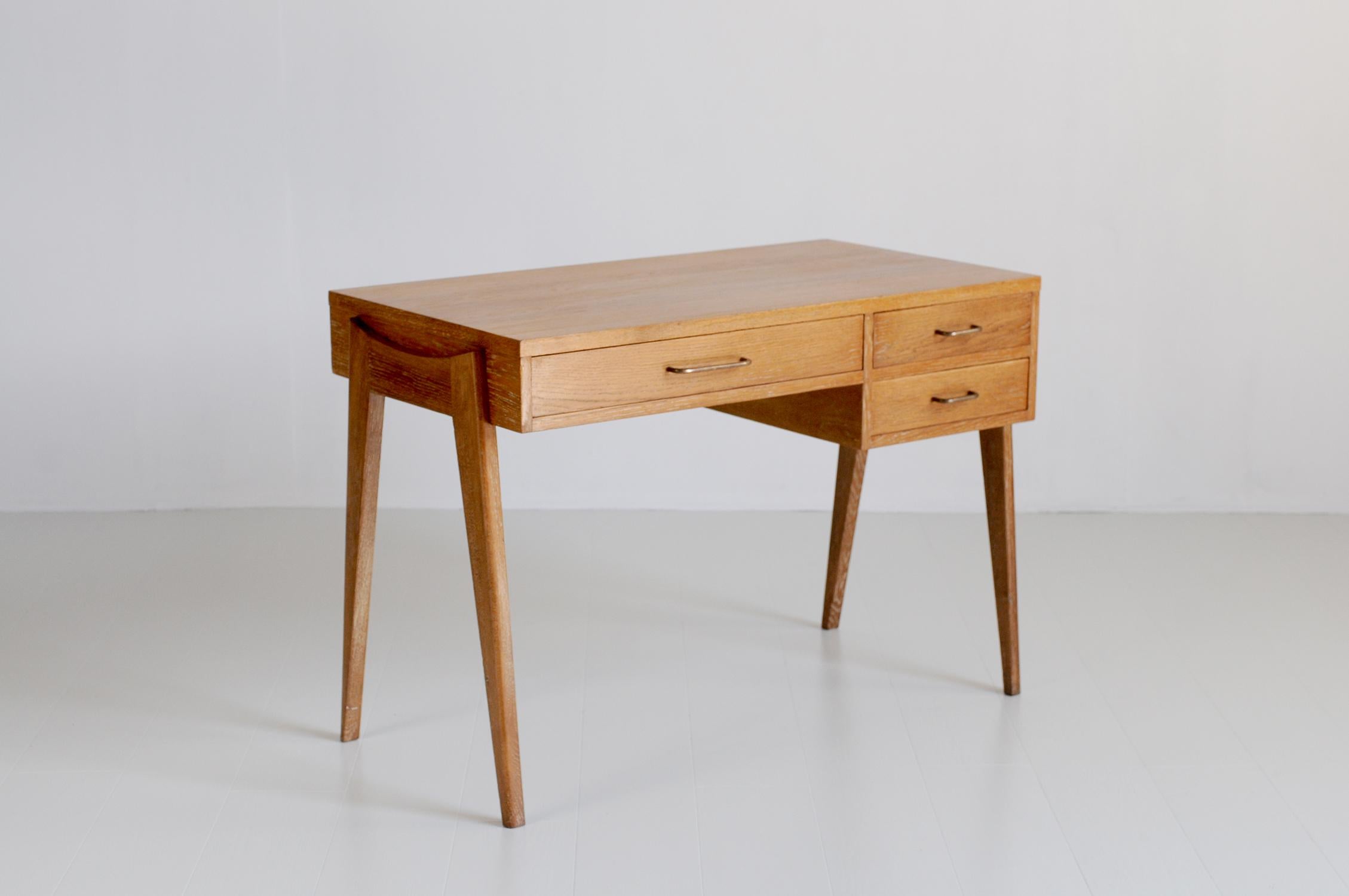 Oak desk, French Reconstruction 1950 3
