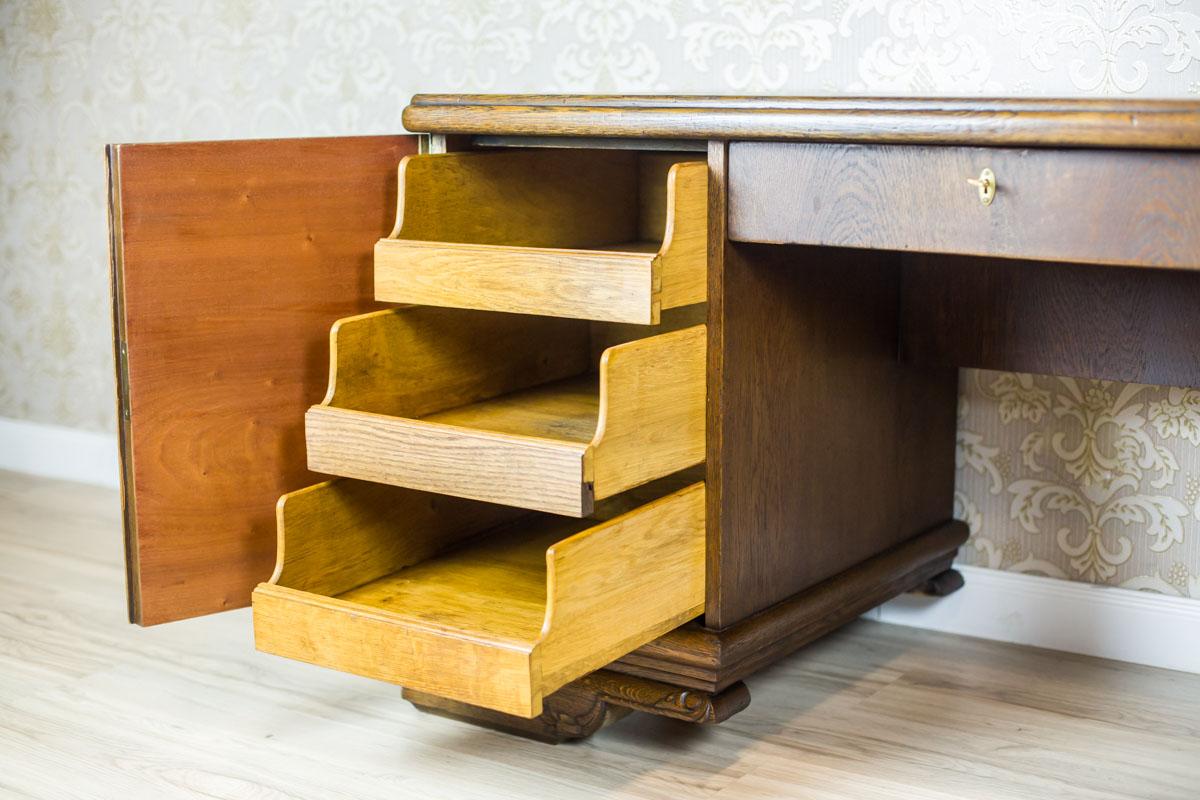 Oak Executive Desk from the Interwar Period 3