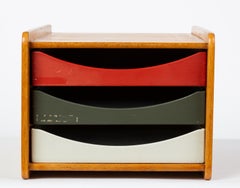 Oak Desk Organizer with Painted Drawers by Børge Mogensen for Karl Andersson