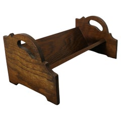Antique Oak Desk Top Book Trough, with Handles  A useful piece made in oak