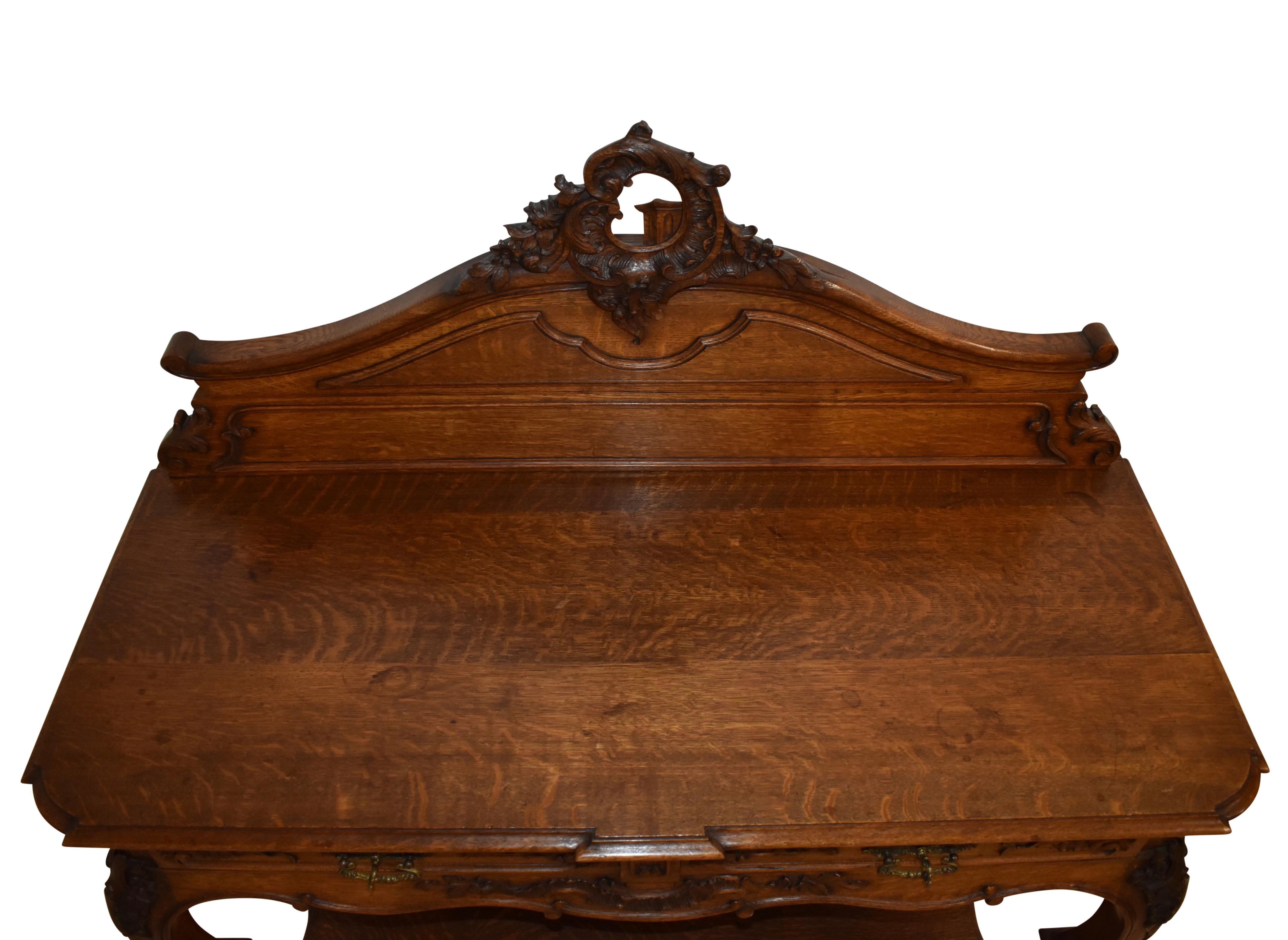 Oak Dessert Buffet, circa 1880 For Sale 1