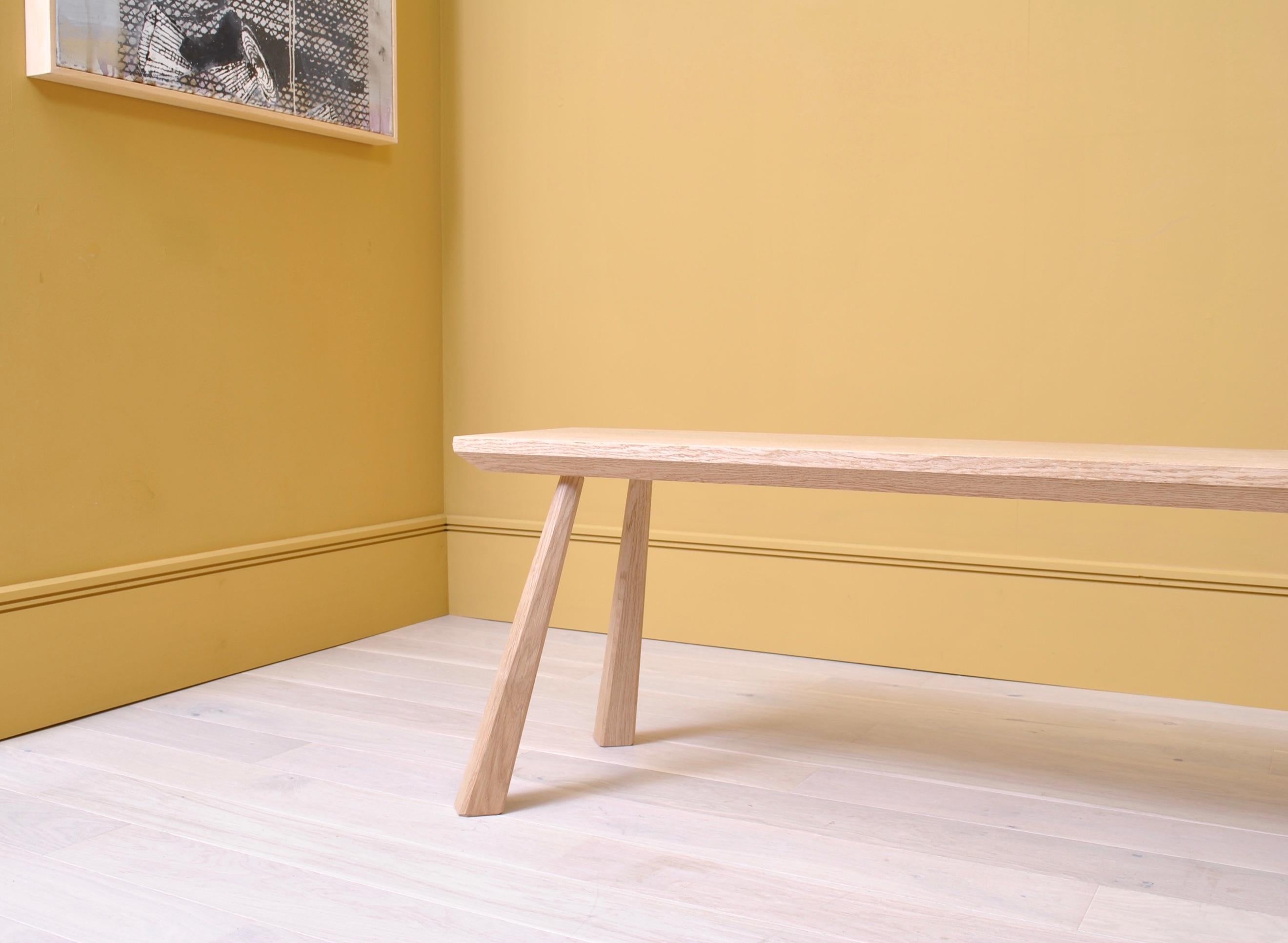 English Oak Dining Bench, Handcrafted 7