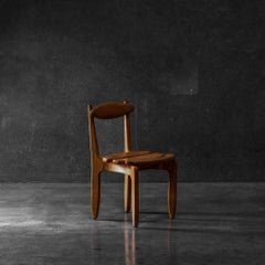 Oak Dining Chairs by Guillerme et Chambron