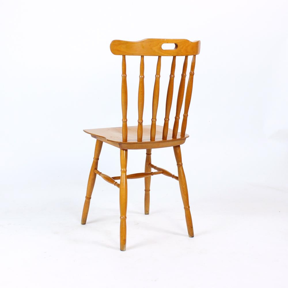 Oak Dining Chairs, Czechoslovakia 1960s, Set of 4 For Sale 2