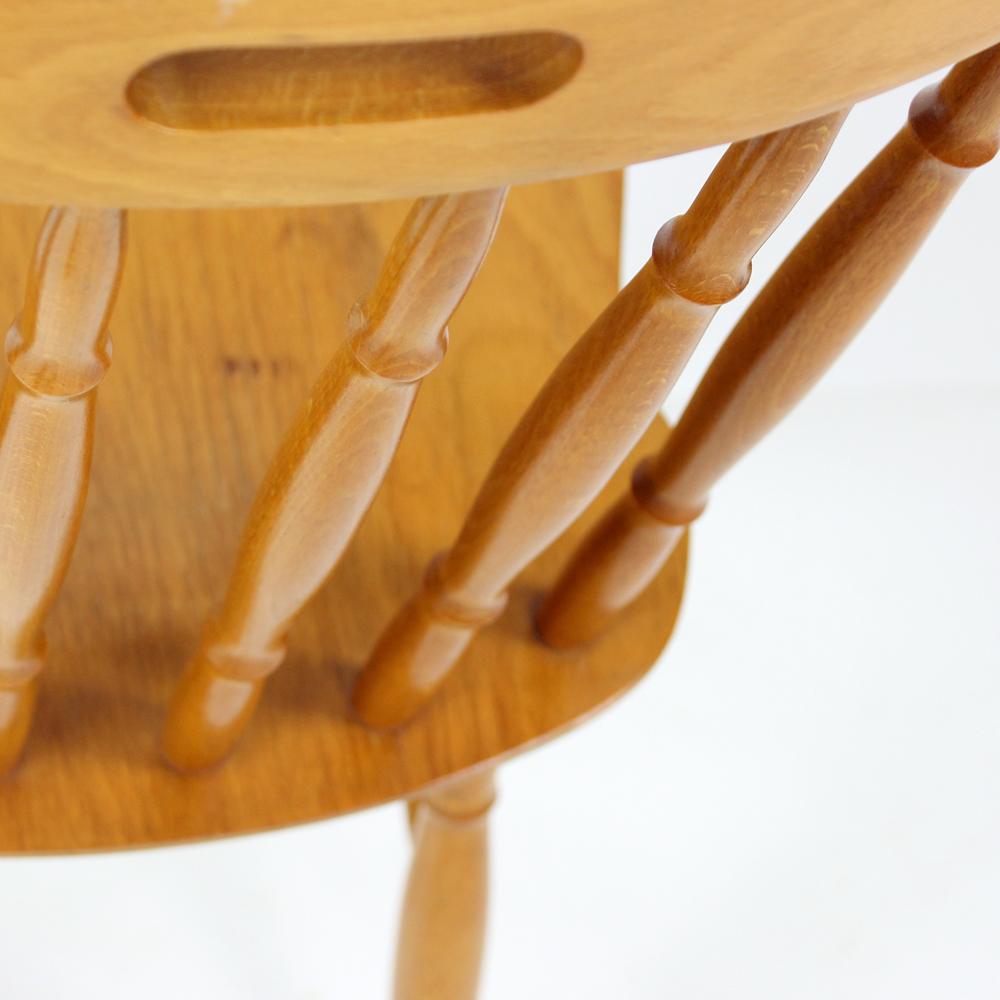 Oak Dining Chairs, Czechoslovakia 1960s, Set of 4 For Sale 4