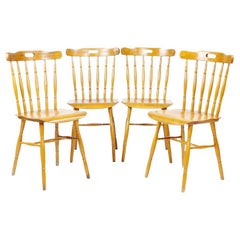Oak Dining Chairs, Czechoslovakia 1960s, Set of 4