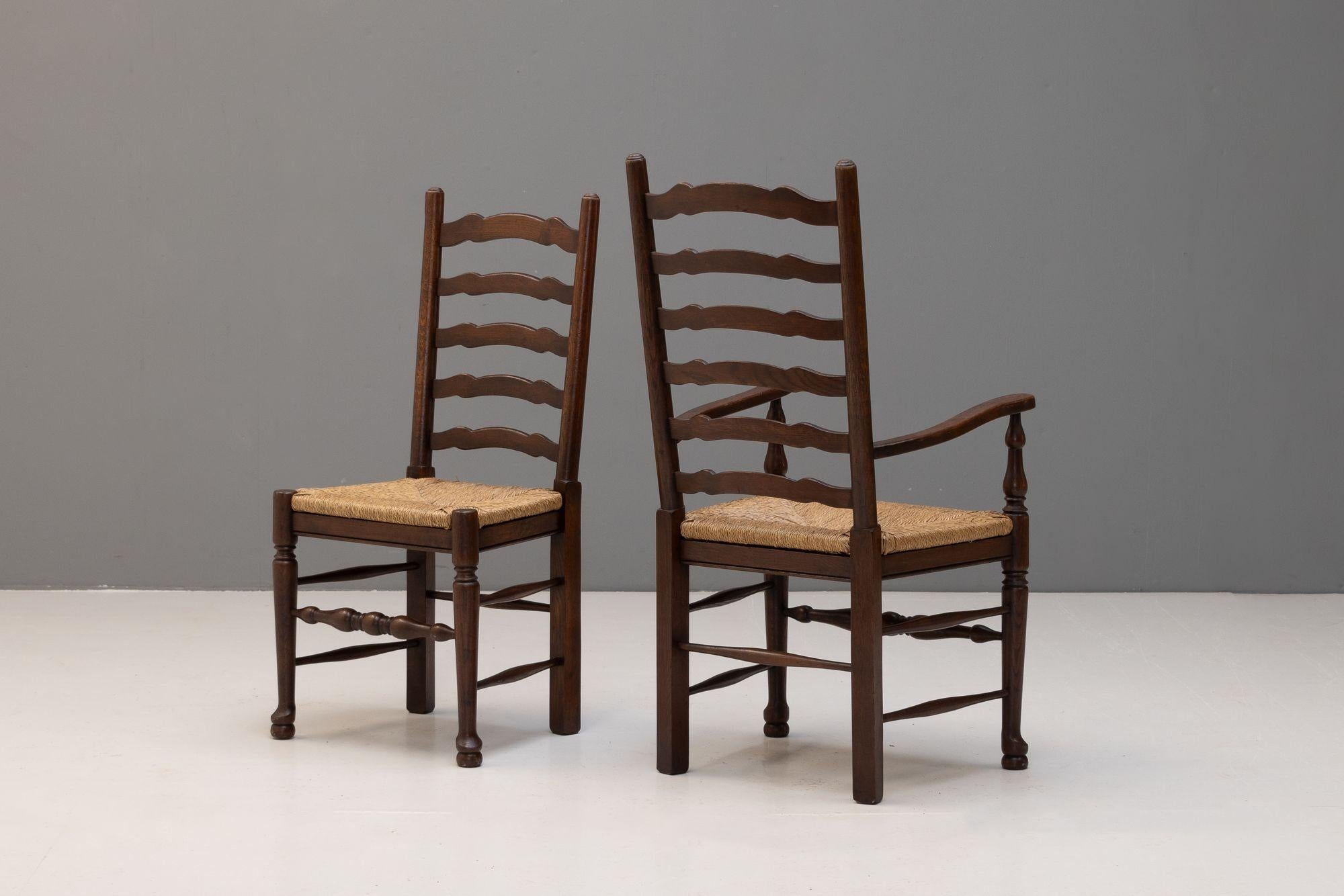 French Oak Dining Chairs For Sale