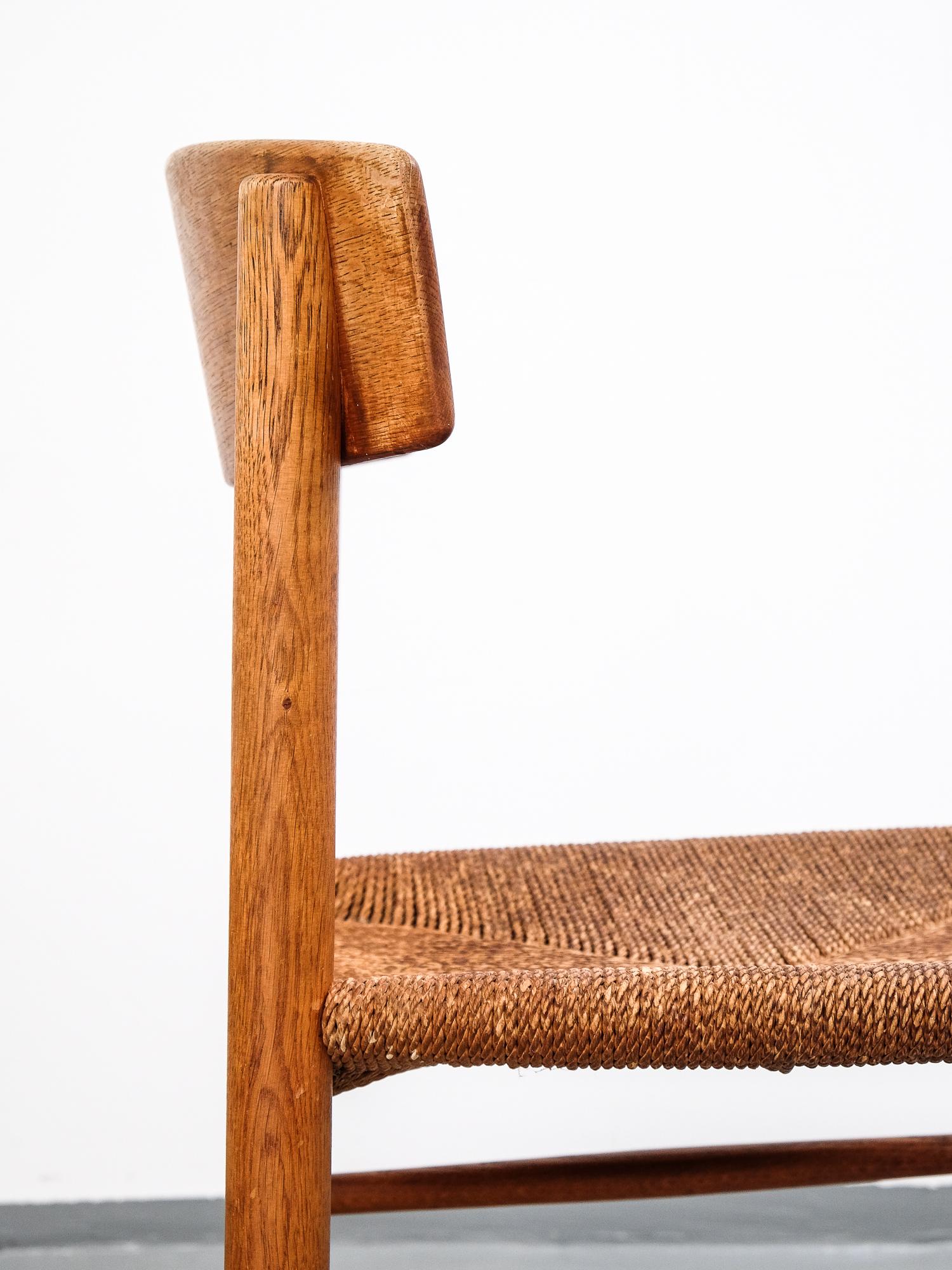 Oak Dining Chairs Model J39 by Børge Mogensen, Set of Five 2