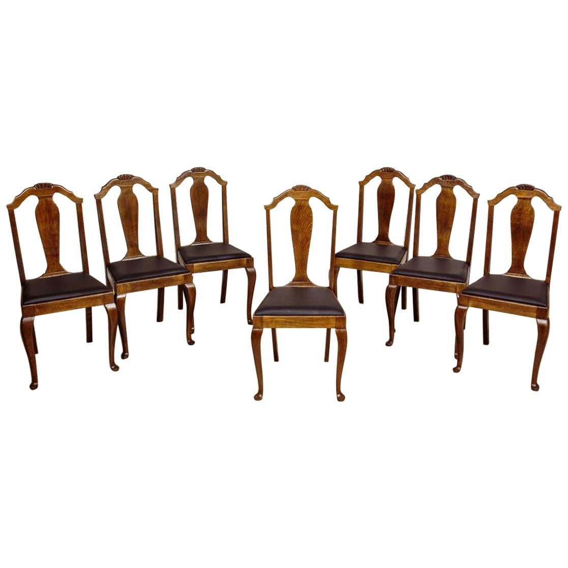 Oak Dining Chairs Suite, circa 1930