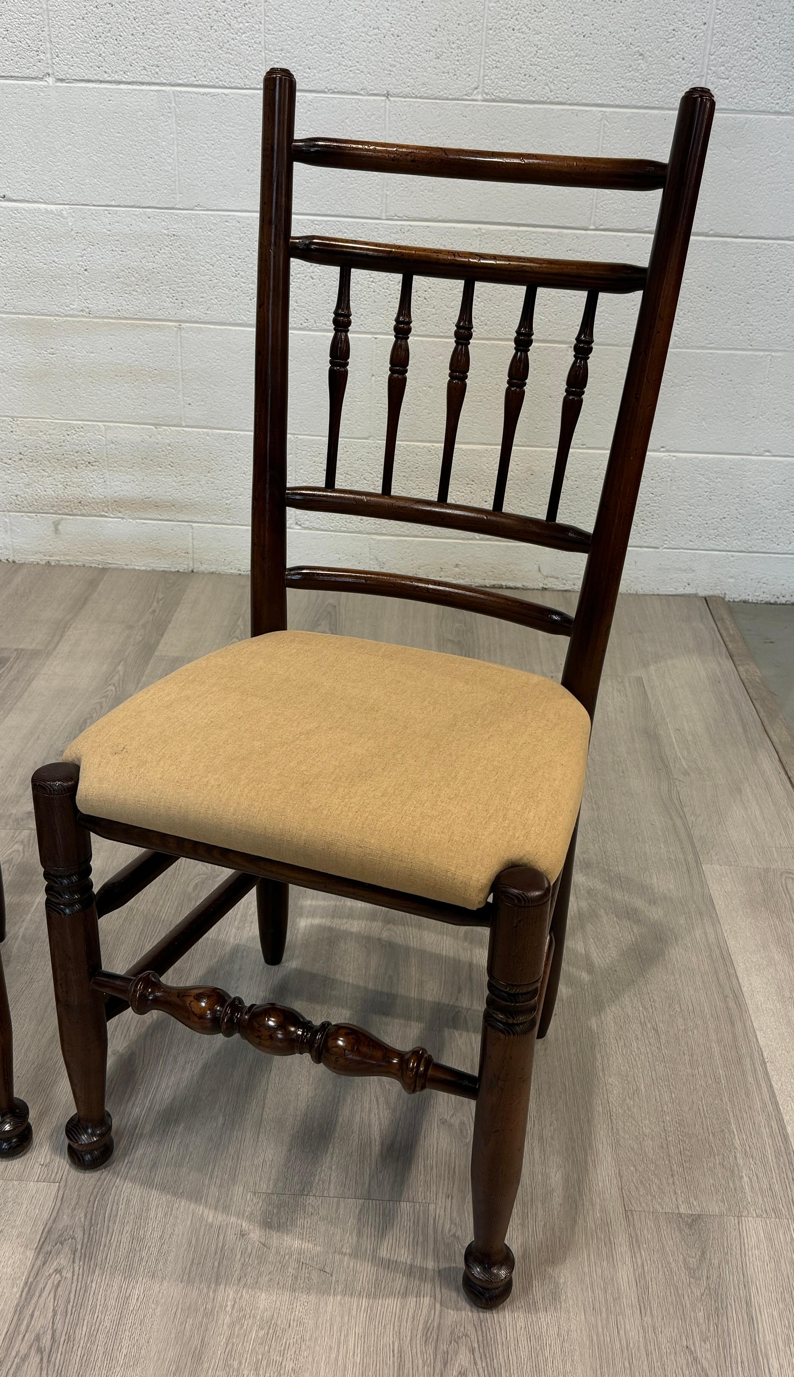 Oak Dining Chairs Traditional English Tudor Style For Sale 7