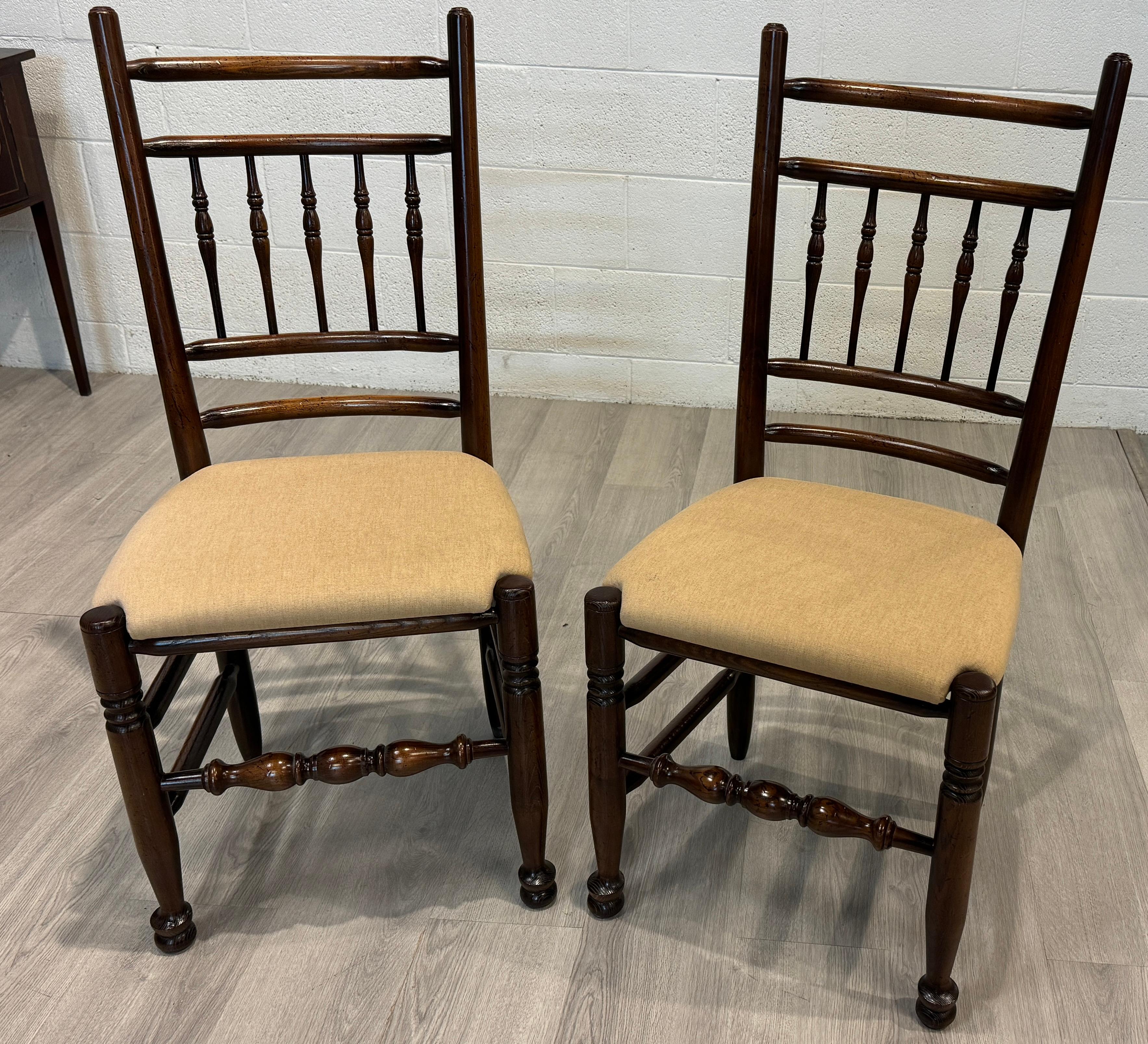 Oak Dining Chairs Traditional English Tudor Style For Sale 8