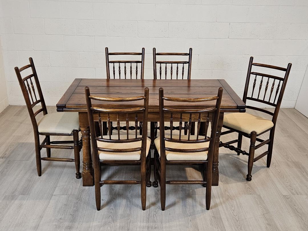 Oak Dining Chairs Traditional English Tudor Style For Sale 1