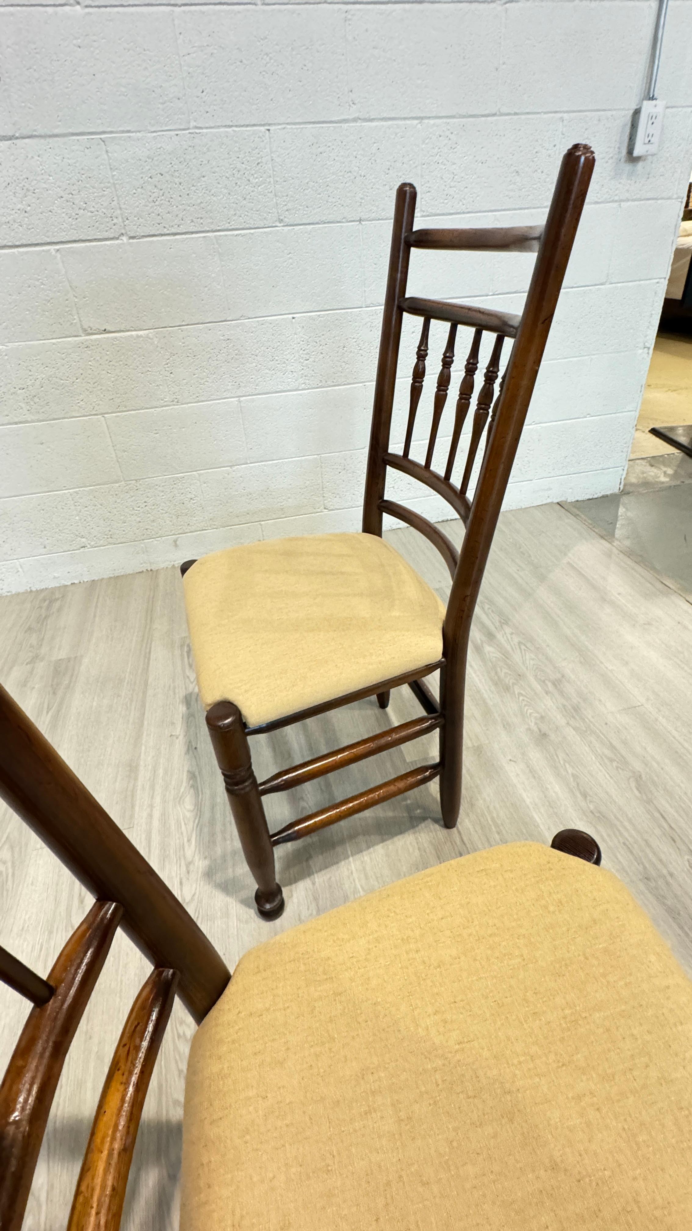 Oak Dining Chairs Traditional English Tudor Style For Sale 4
