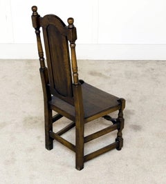 Oak Dining Set Drop Leaf Table and Tudor Chairs Farmhouse