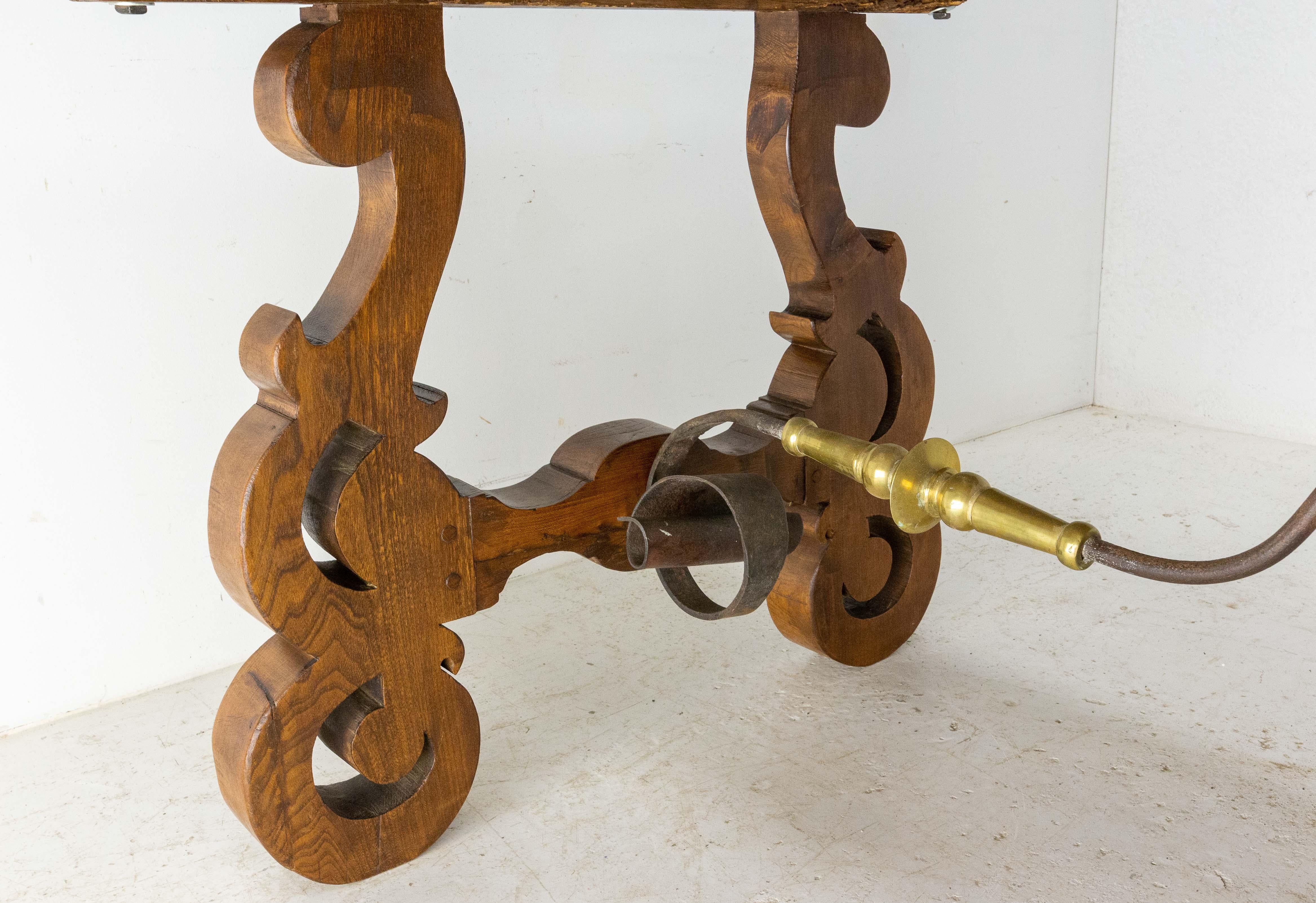 Oak Dining Table Basque Spanish Renaissance Revival Refectory Midcentury, Mid-C. 2
