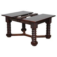 Oak dining table, Breton craftsmanship from the 1940s